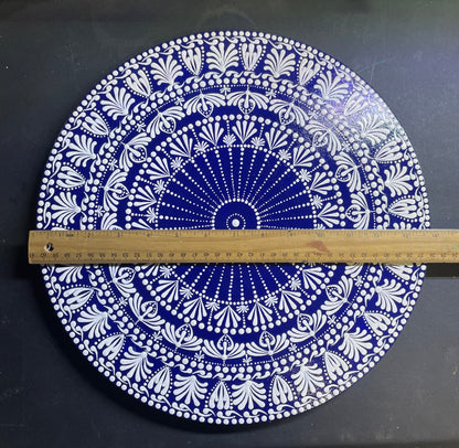 Lazy Susan Blue and White Mandala Design Dining Room and Kitchen Decor