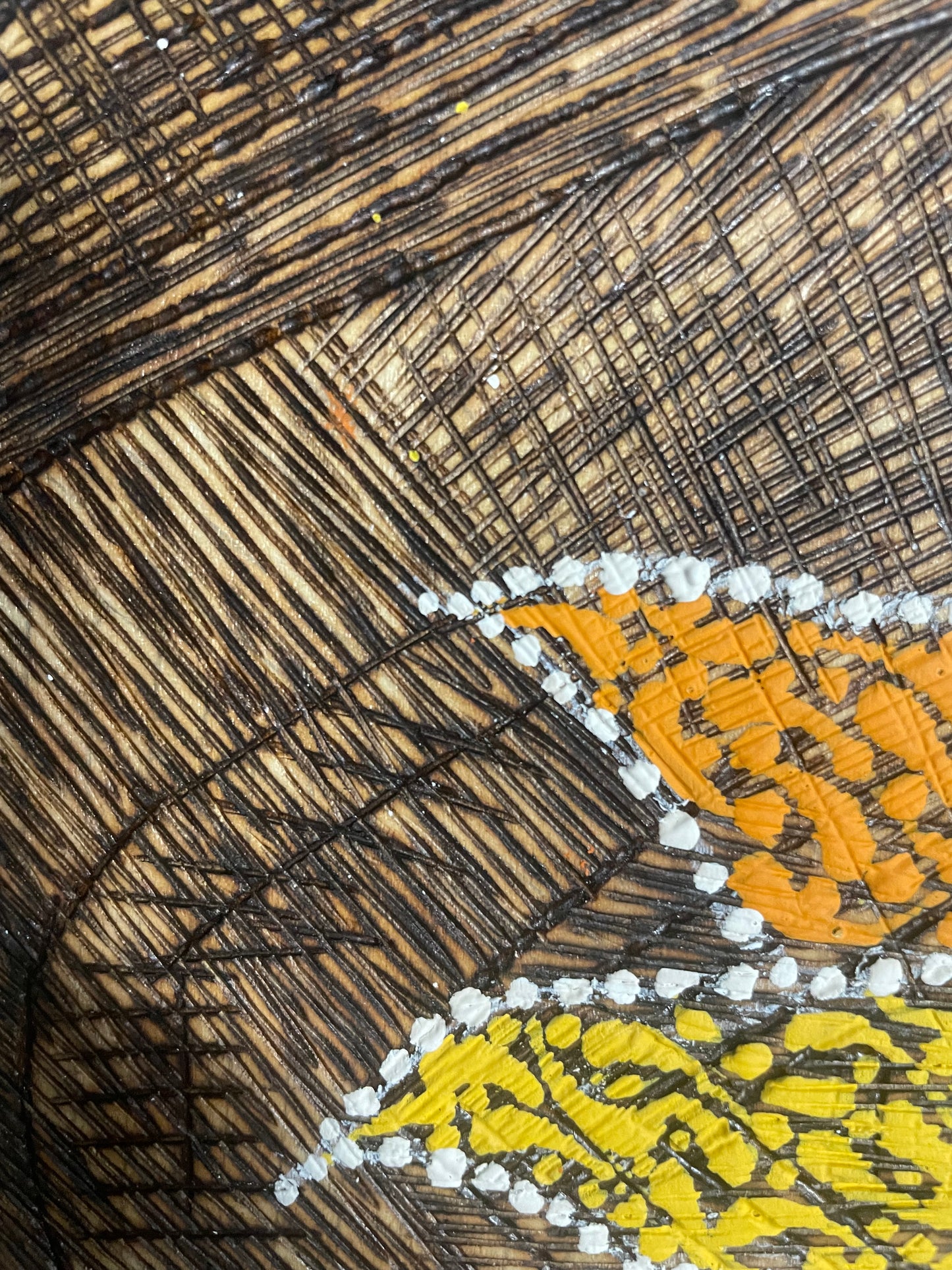 Espejos de pared Dot Art Mandala Colores vibrantes Pintura acrílica hecha a mano Trabajo de arte en el hogar y la oficina