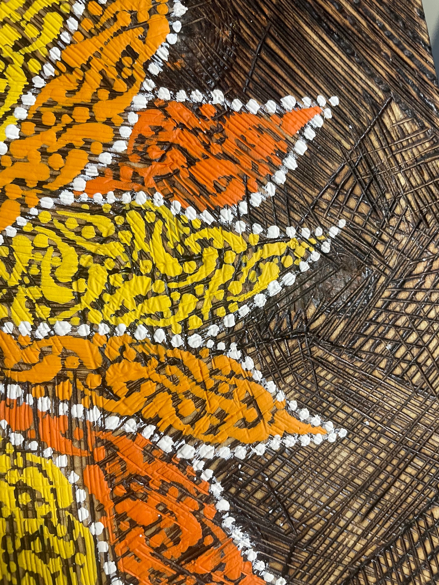 Espejos de pared Dot Art Mandala Colores vibrantes Pintura acrílica hecha a mano Trabajo de arte en el hogar y la oficina