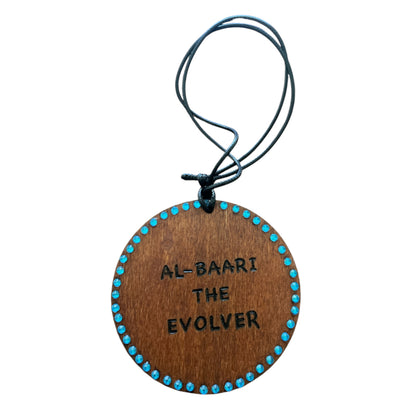 Allah’s Names Arabic Calligraphy with English Translation Ornament/Car Hanging