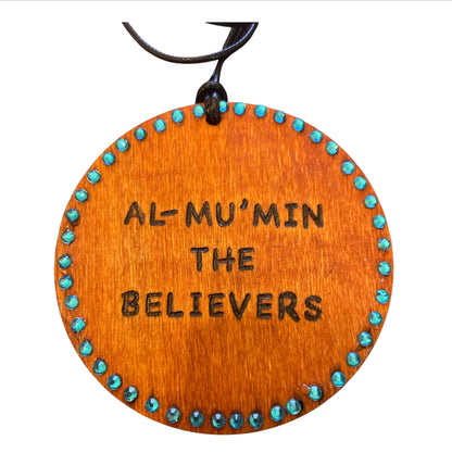 Allah’s Names Arabic Calligraphy with English Translation Ornament/Car Hanging