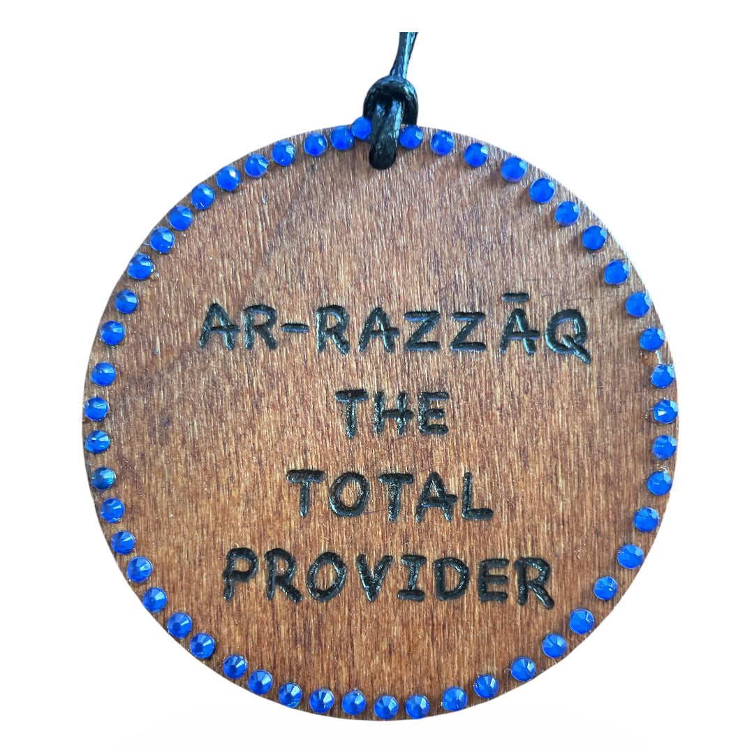 Allah’s Names Arabic Calligraphy with English Translation | Car Hanging Accessories