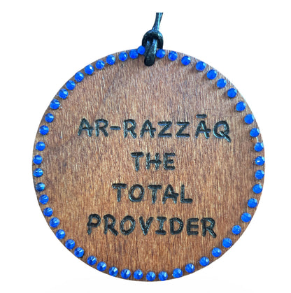 Allah’s Names Arabic Calligraphy with English Translation | Car Hanging Accessories