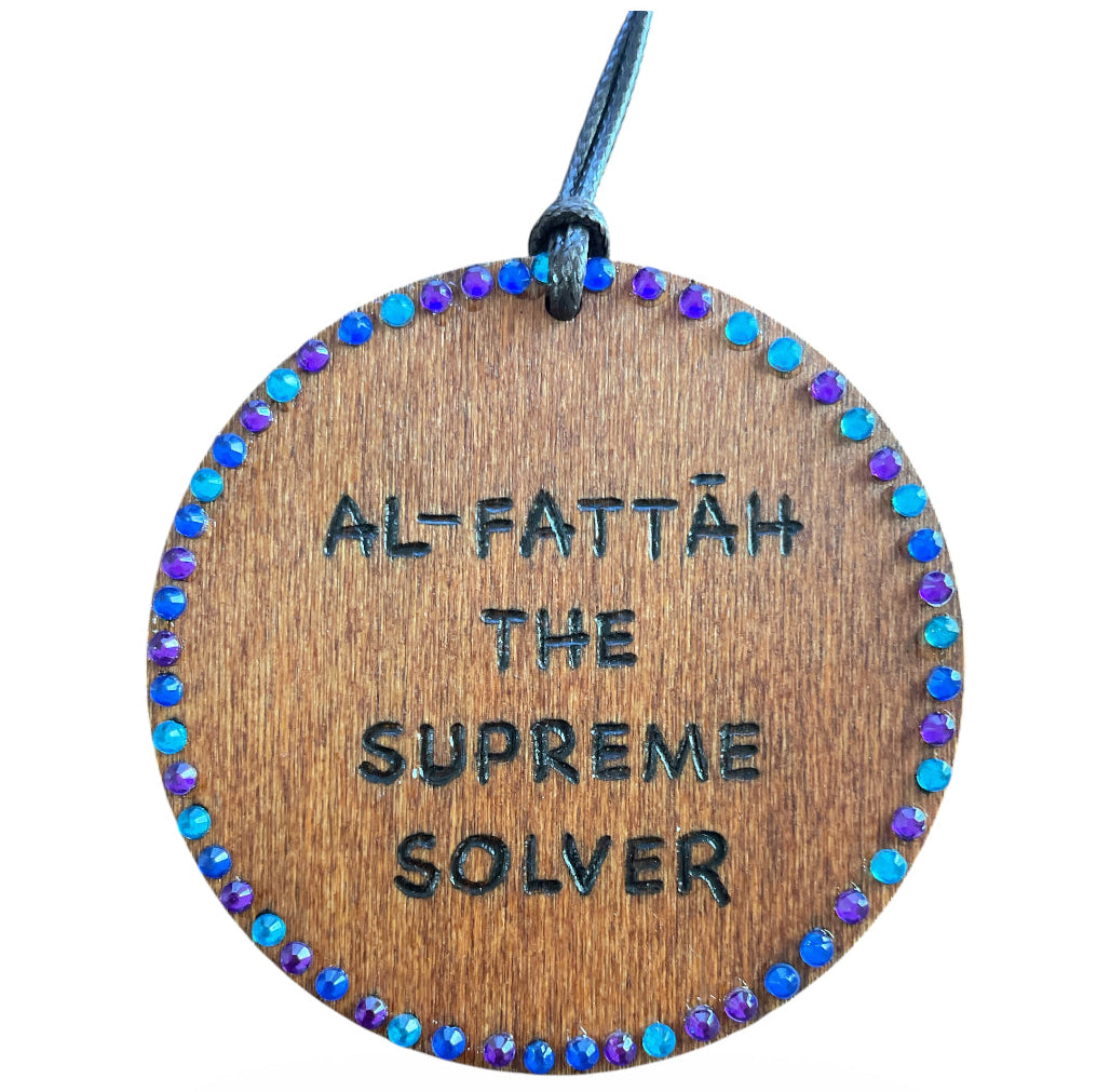 Allah’s Names Arabic Calligraphy with English Translation | Car Hanging Accessories