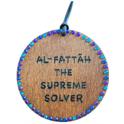 Allah’s Names Arabic Calligraphy with English Translation | Car Hanging Accessories