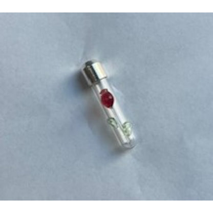 Red Rose Necklace or Keychain Writing on Rice Handmade Unique Jewelry