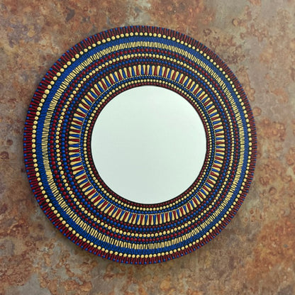 Mirror Wall Decor Dot Art Mandala Painted by Hand Home Office Art Work