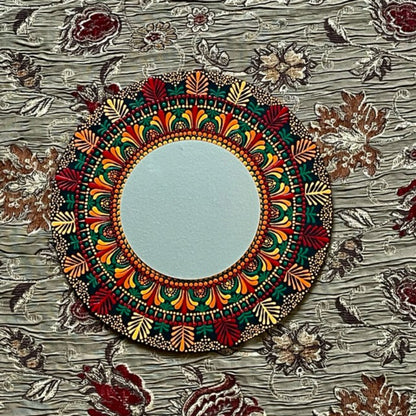Wall Mirrors Dot Art Mandala Vibrant Colors Handmade Acrylic Painting Home Office Art Work