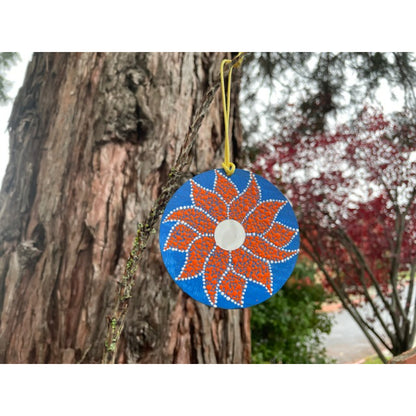 Tree Ornament Car Mirror Hanging Handmade Dot Work Double Sided