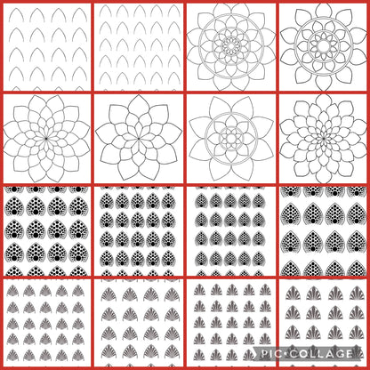 Dot Art Mandala Swoosh Hojas de práctica Archivo PDF (solo descarga digital) 16 páginas | Hojas de actividades | Hojas de Trabajo | Hojas imprimibles