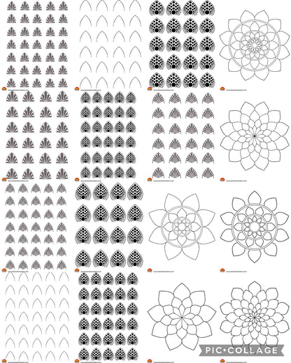 Dot Art Mandala Swoosh Hojas de práctica Archivo PDF (solo descarga digital) 16 páginas | Hojas de actividades | Hojas de Trabajo | Hojas imprimibles