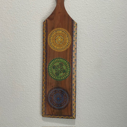 Wooden Paddle with Dot Art Mini Mandalas Handmade Home Kitchen Decor Only