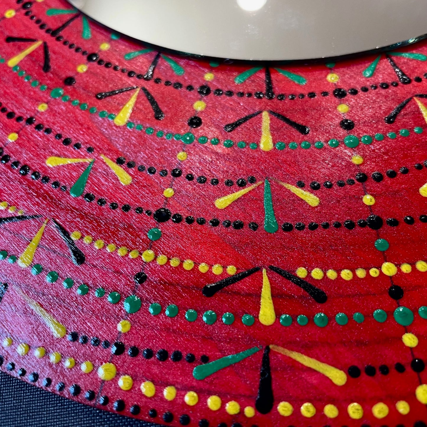 Espejo decorativo con estilo mandala Dot Art hecho a mano