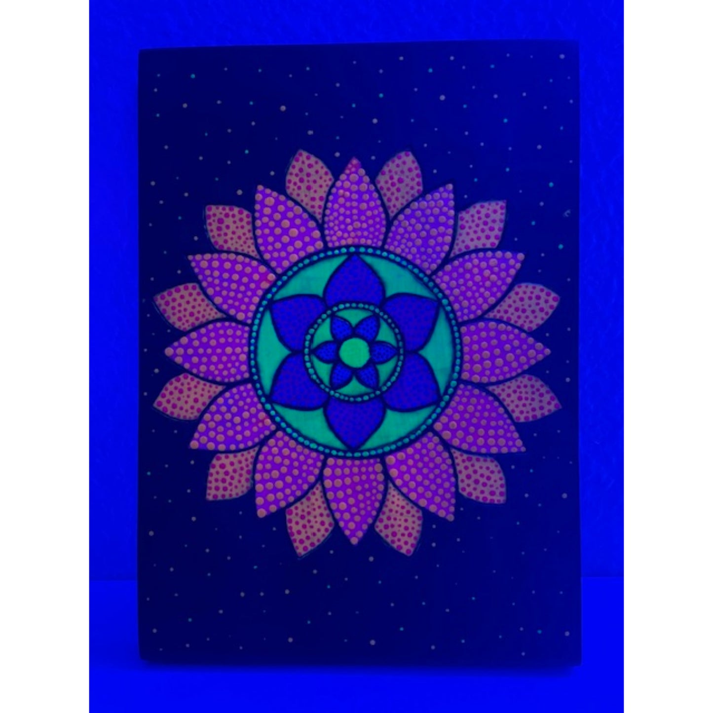 Espejos de pared Dot Art Mandala Colores vibrantes Pintura acrílica hecha a mano Trabajo de arte en el hogar y la oficina