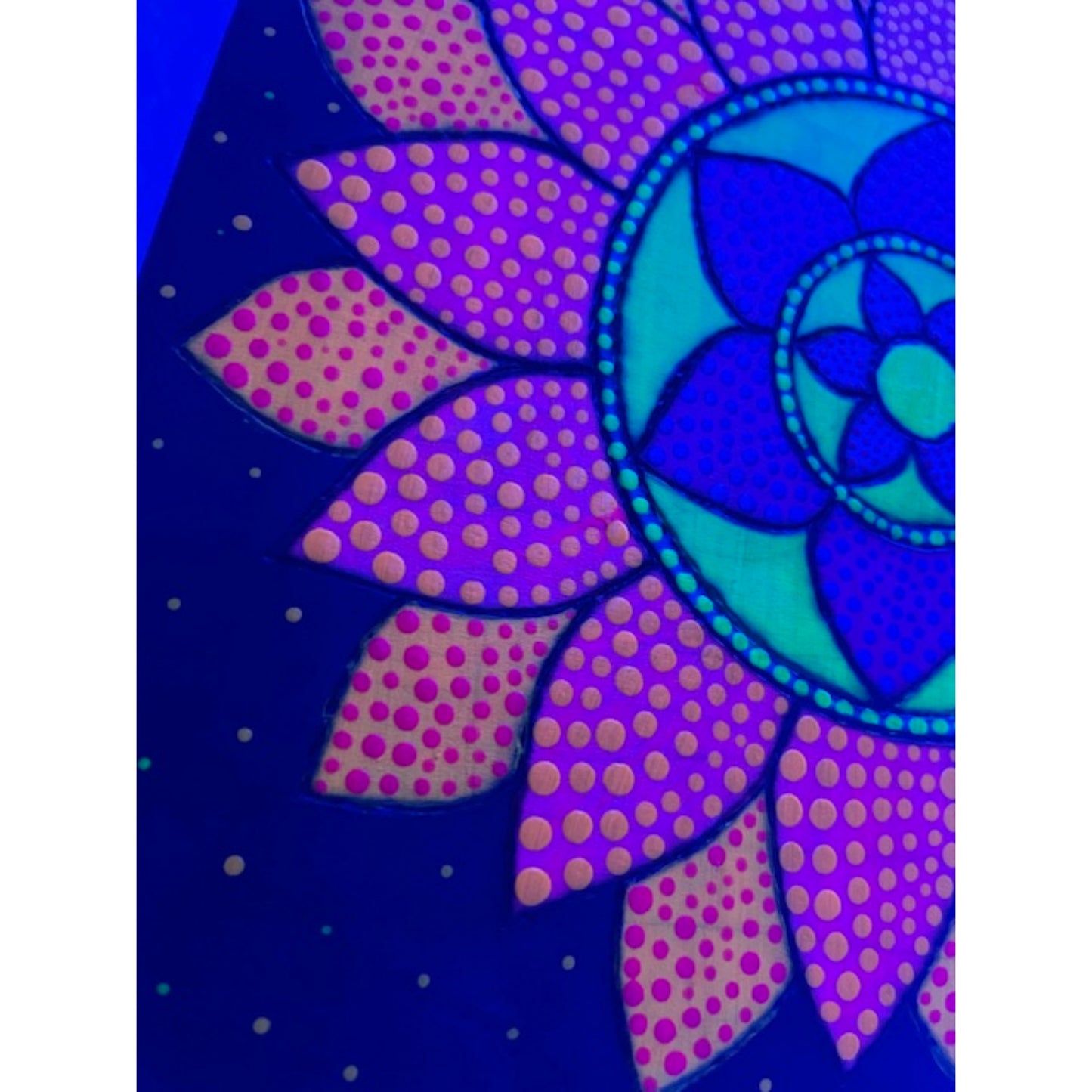 Espejos de pared Dot Art Mandala Colores vibrantes Pintura acrílica hecha a mano Trabajo de arte en el hogar y la oficina