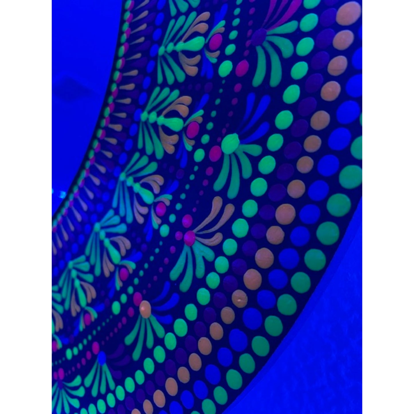 Espejos de pared Dot Art Mandala Colores vibrantes Pintura acrílica hecha a mano Trabajo de arte en el hogar y la oficina