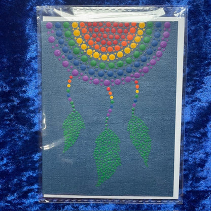 Greeting Cards Rainbow Dream Catcher Handmade Dot Art Mandalas and Designs