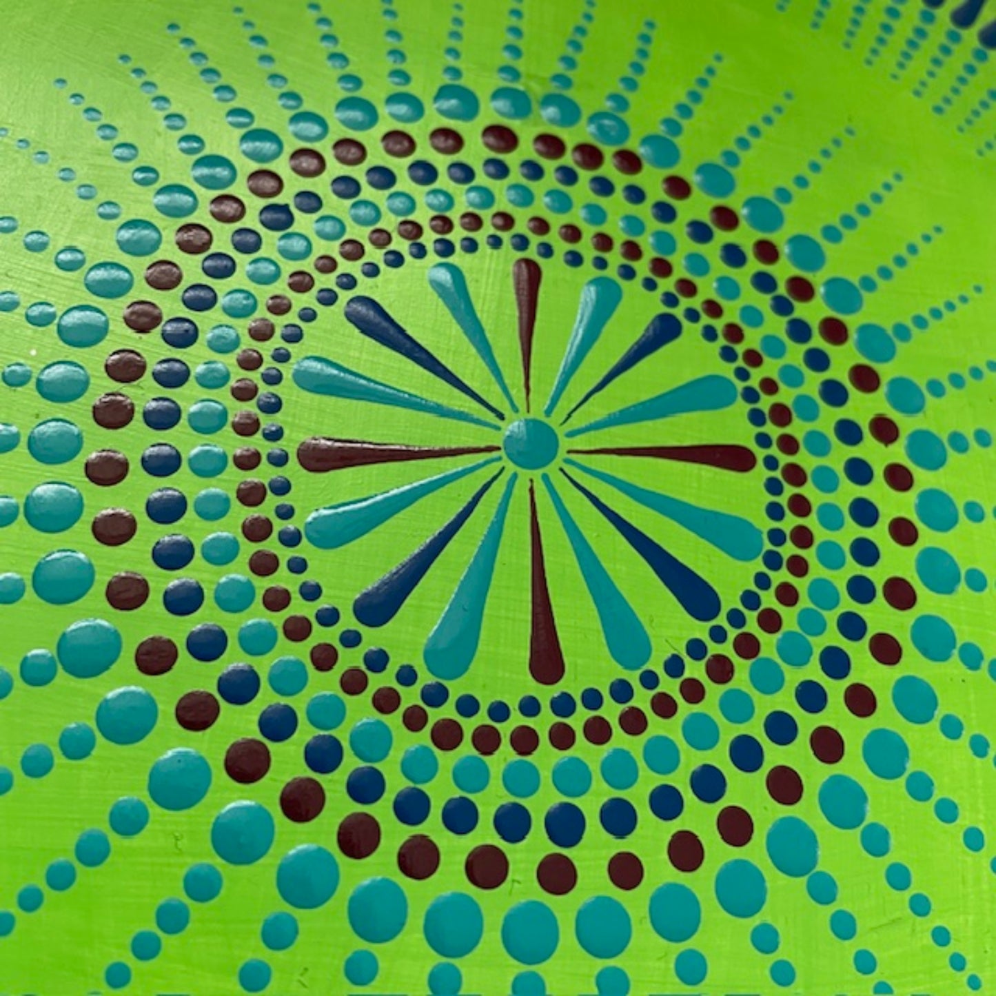 Centro de mesa de boda Dot Art Mandala Henna Mehndi Cargador para eventos