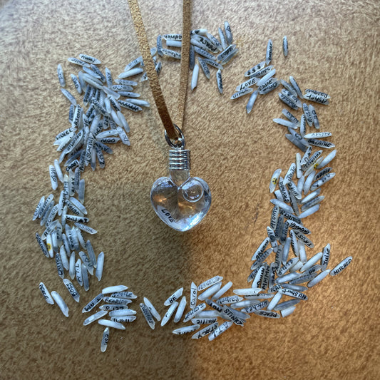 Collar de corazón de amor hecho a mano joyería única vendedor de EE.UU.