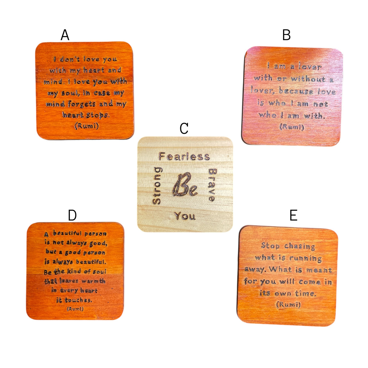 Square Magnets with Quotes