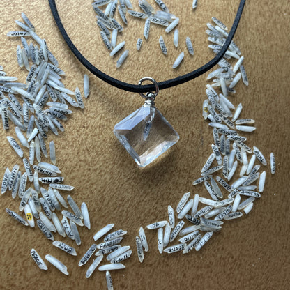 MAMA BRUH Double Sided Diamond Necklace Handmade Unique Jewelry