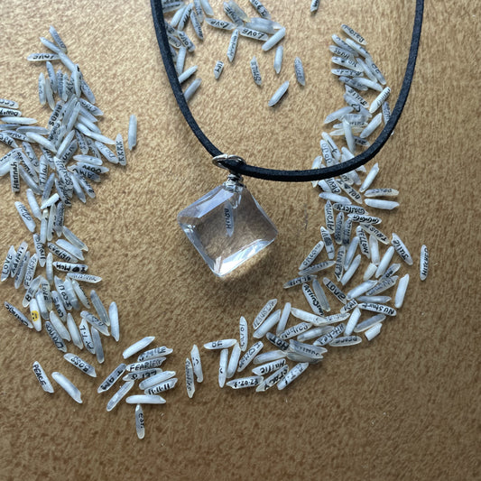 MAMA BRUH Collar de diamantes de doble cara hecho a mano joyería única