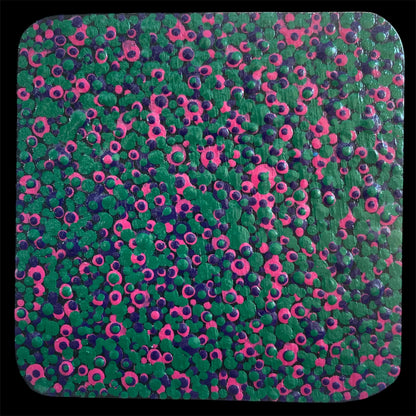 Pointillism Dot Art Wood Coasters | Colorful Acrylic Painted | Triple Sealed | Unique Boho | Home Decor