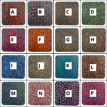 Pointillism Dot Art Wood Coasters | Colorful Acrylic Painted | Triple Sealed | Unique Boho | Home Decor
