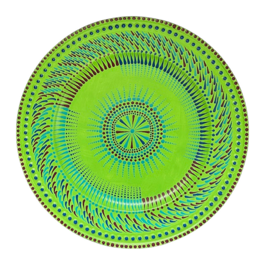 Centro de mesa de boda Dot Art Mandala Henna Mehndi Cargador para eventos
