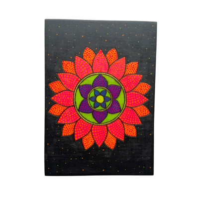 Espejos de pared Dot Art Mandala Colores vibrantes Pintura acrílica hecha a mano Trabajo de arte en el hogar y la oficina