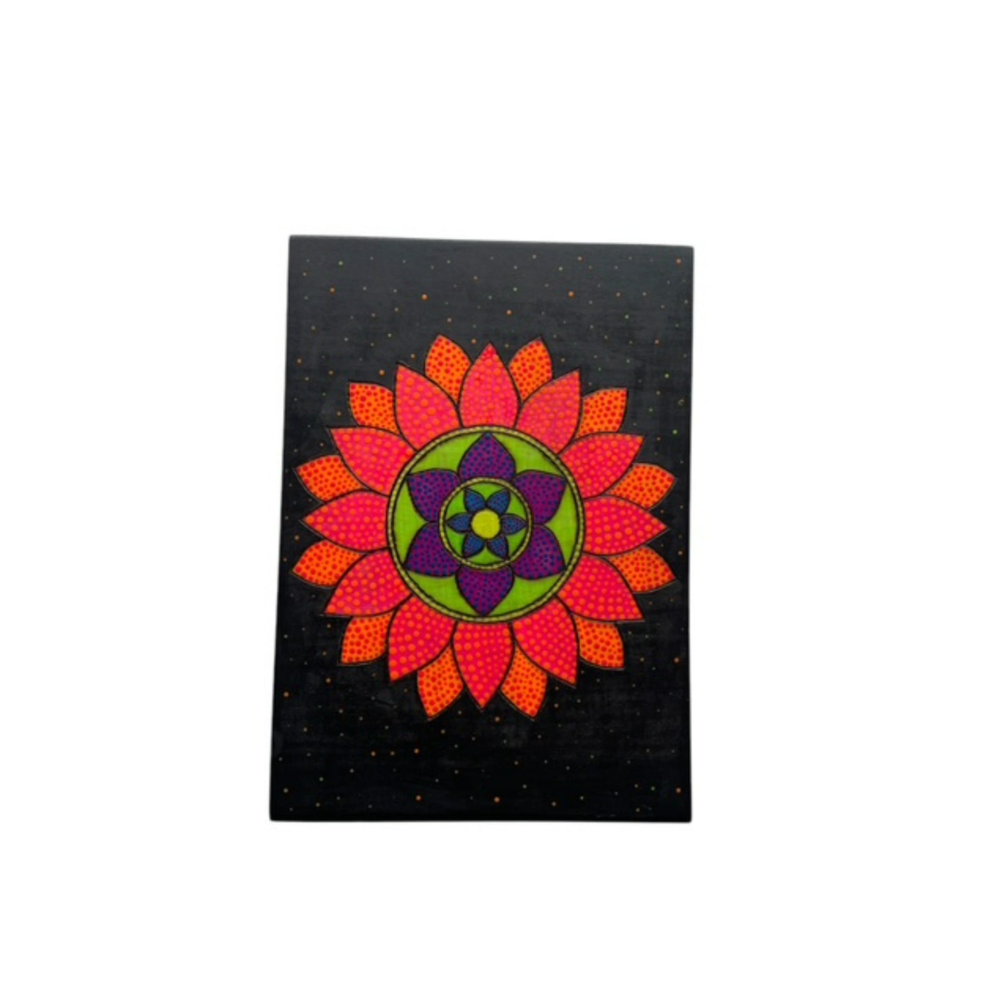 Espejos de pared Dot Art Mandala Colores vibrantes Pintura acrílica hecha a mano Trabajo de arte en el hogar y la oficina
