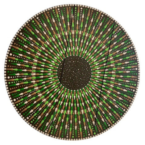 Espejos de pared Dot Art Mandala Colores vibrantes Pintura acrílica hecha a mano Trabajo de arte en el hogar y la oficina