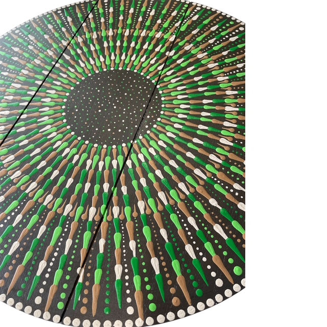 Espejos de pared Dot Art Mandala Colores vibrantes Pintura acrílica hecha a mano Trabajo de arte en el hogar y la oficina