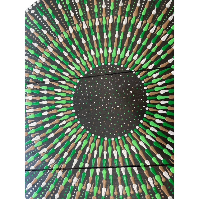 Espejos de pared Dot Art Mandala Colores vibrantes Pintura acrílica hecha a mano Trabajo de arte en el hogar y la oficina