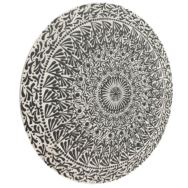 Espejos de pared Dot Art Mandala Colores vibrantes Pintura acrílica hecha a mano Trabajo de arte en el hogar y la oficina