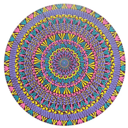 Espejos de pared Dot Art Mandala Colores vibrantes Pintura acrílica hecha a mano Trabajo de arte en el hogar y la oficina