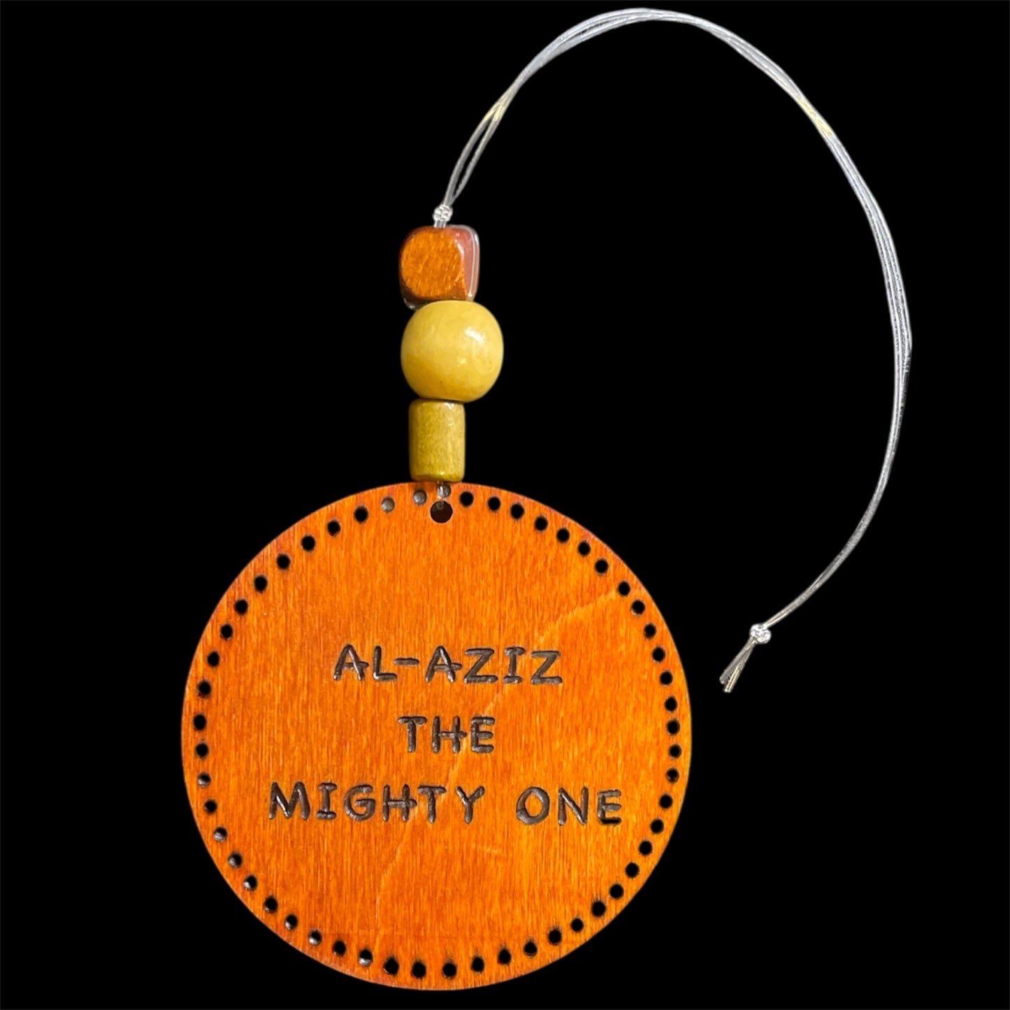 Car Rear View Mirror Ornament Travel Prayer Allah’s Names Arabic Calligraphy with English Translation
