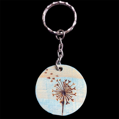 Handmade Wooden Keychains Double Sided Designs