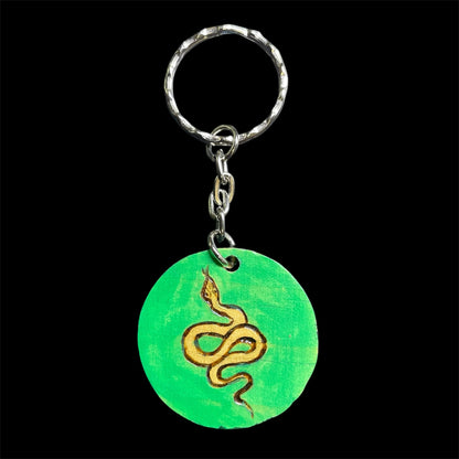 Handmade Wooden Keychains Double Sided Designs