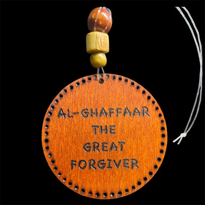 Car Rear View Mirror Ornament Travel Prayer Allah’s Names Arabic Calligraphy with English Translation