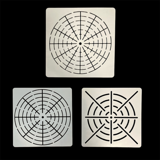 Mandala Maker Pack of 3 Mandala grid DIY stencils Circles Maker Grid Lines Maker