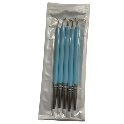 Curved Tips or Straight Tips with Paint Brushes Dotting Tools for Dot Art Acrylic Painting Pedicure Nails Tools Set of 5