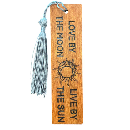 Handcrafted Bookmarks Wood Burned Designs with Tassels