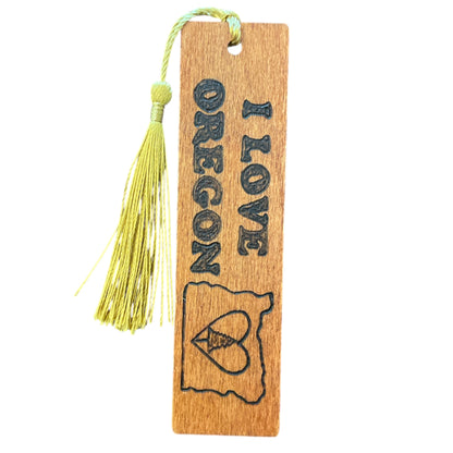 Handcrafted Bookmarks Wood Burned Designs with Tassels