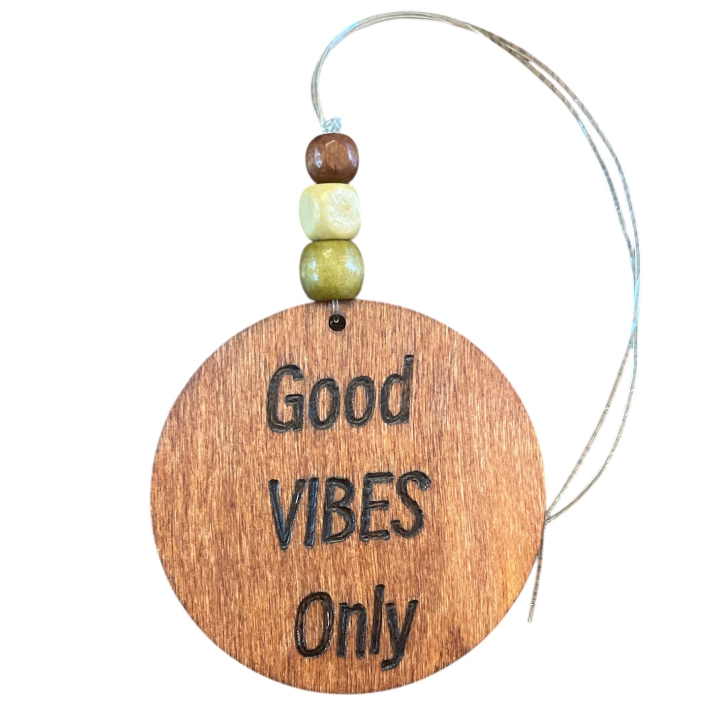 Christmas Tree Ornaments | Wood-Burned | Positive Quotes | Floral Designs