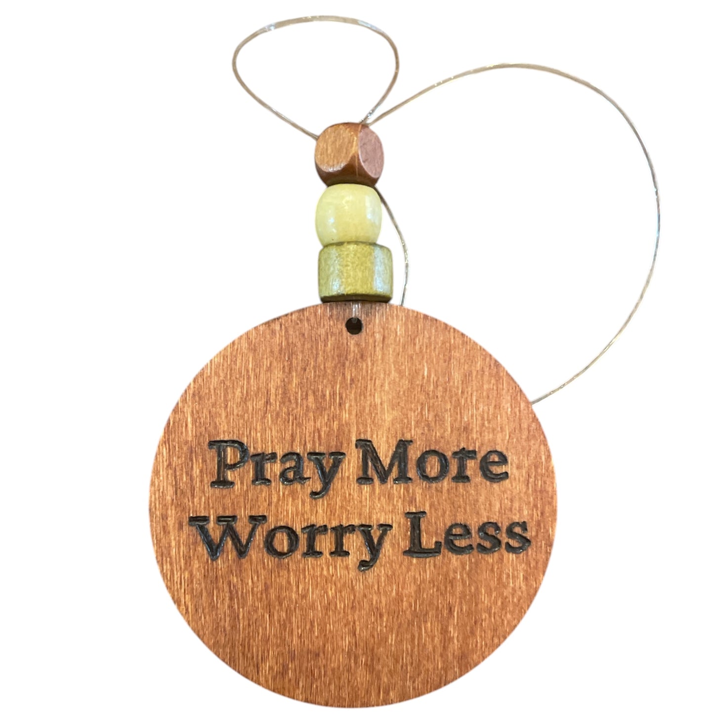 Christmas Tree Ornaments | Wood-Burned | Positive Quotes | Floral Designs