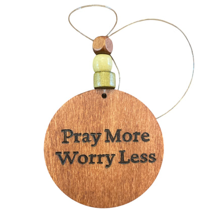 Christmas Tree Ornaments | Wood-Burned | Positive Quotes | Floral Designs