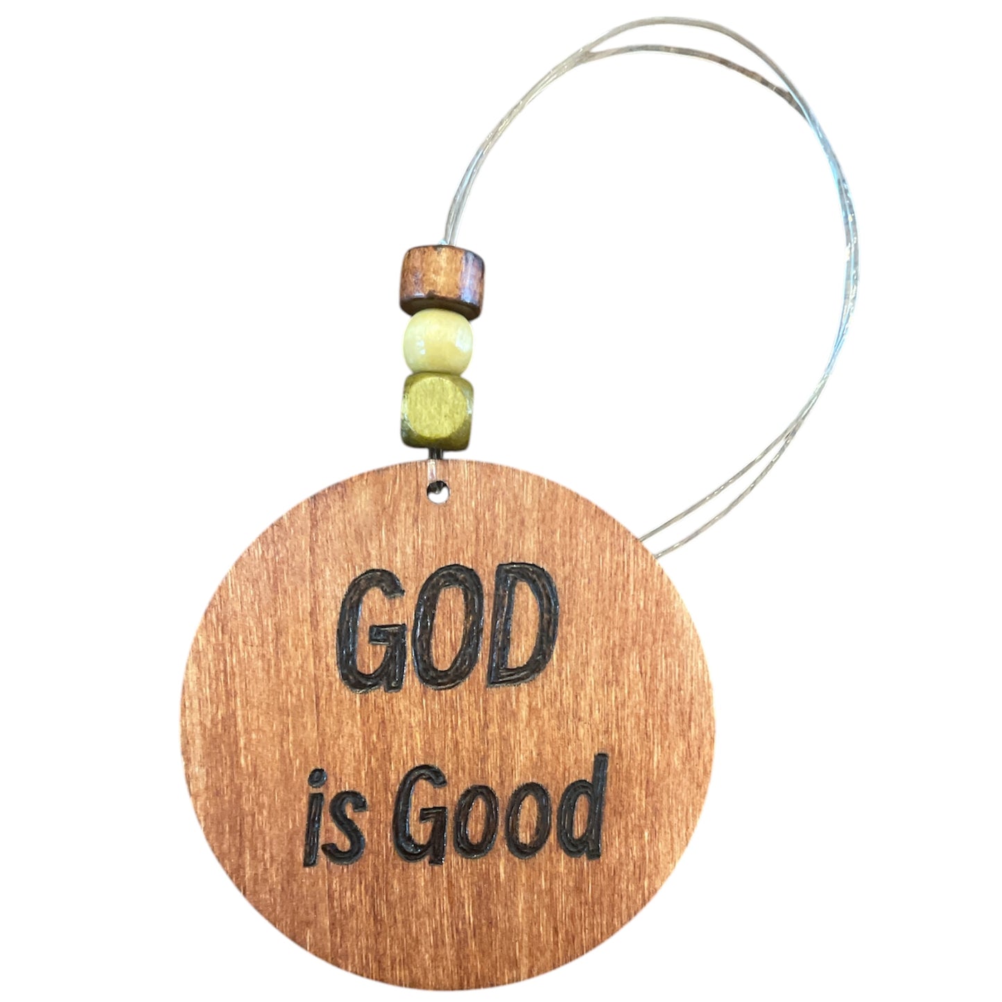 Christmas Tree Ornaments | Wood-Burned | Positive Quotes | Floral Designs