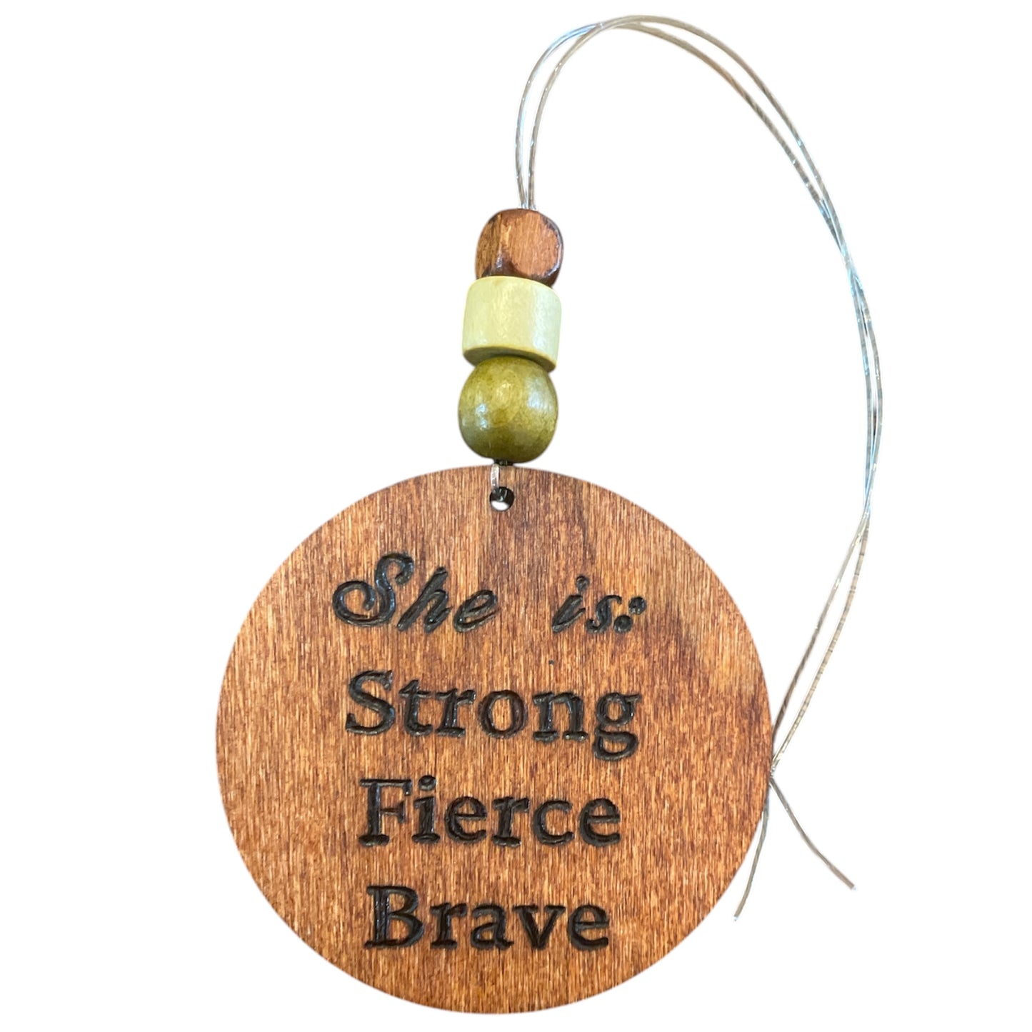 Christmas Tree Ornaments | Wood-Burned | Positive Quotes | Floral Designs