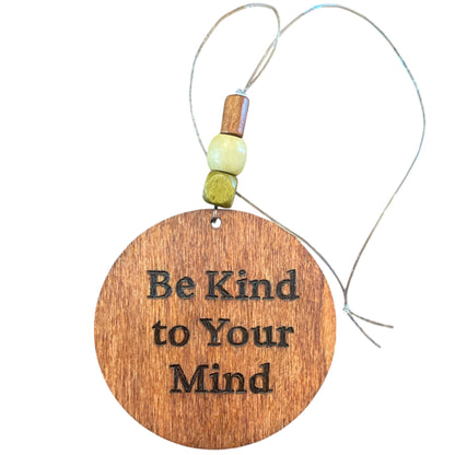 Christmas Tree Ornaments | Wood-Burned | Positive Quotes | Floral Designs